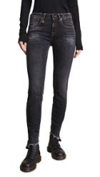 R13 Alison Skinny Jeans With Uneven Hem