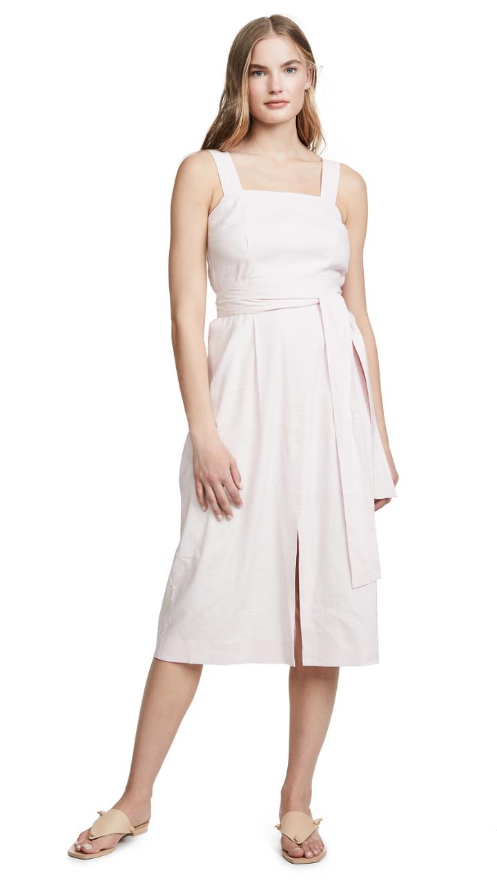 Vince Belted Wide Strap Dress