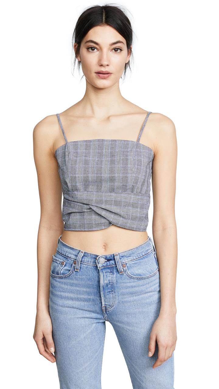 Re:named Re: Named Check Crop Top