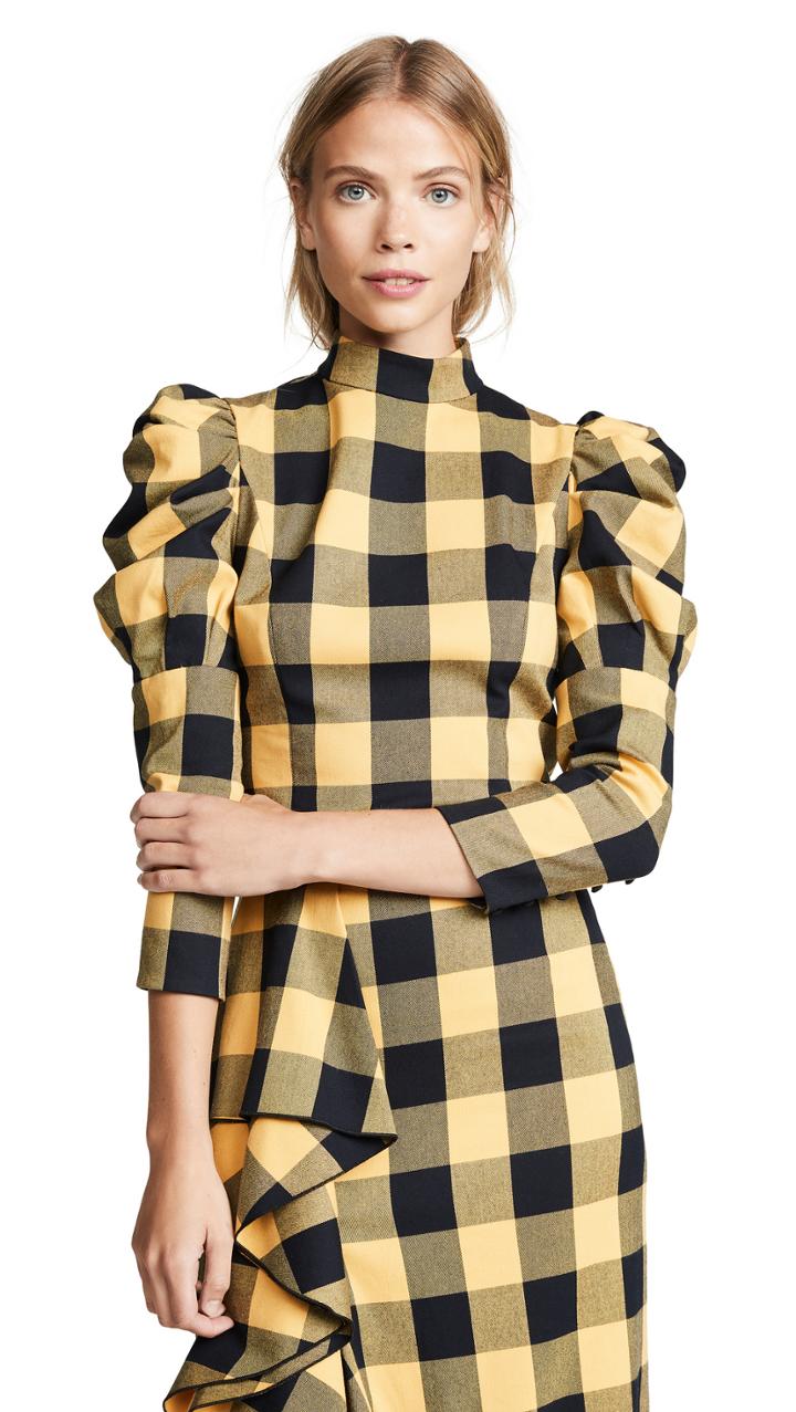Alice Olivia Brenna Puff Sleeve Top