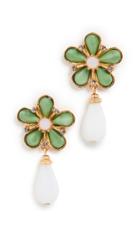 Ben Amun Floral Post Earrings With Drop