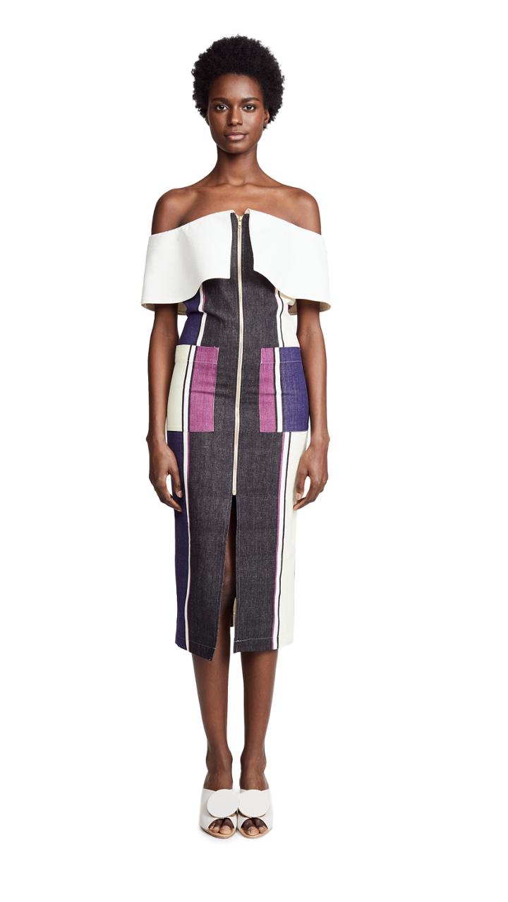Tata Naka Off Shoulder Collared Dress