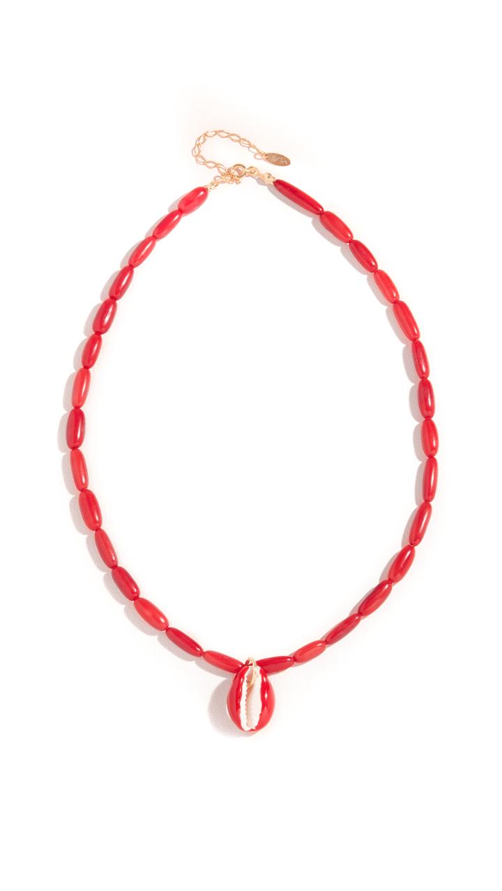 Maison Irem Bamboo Coral Shell Necklace