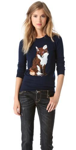 Markus Lupfer Fox Sequin Sweater