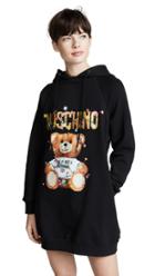 Moschino Christmas Lights Bear Hoodie Dress