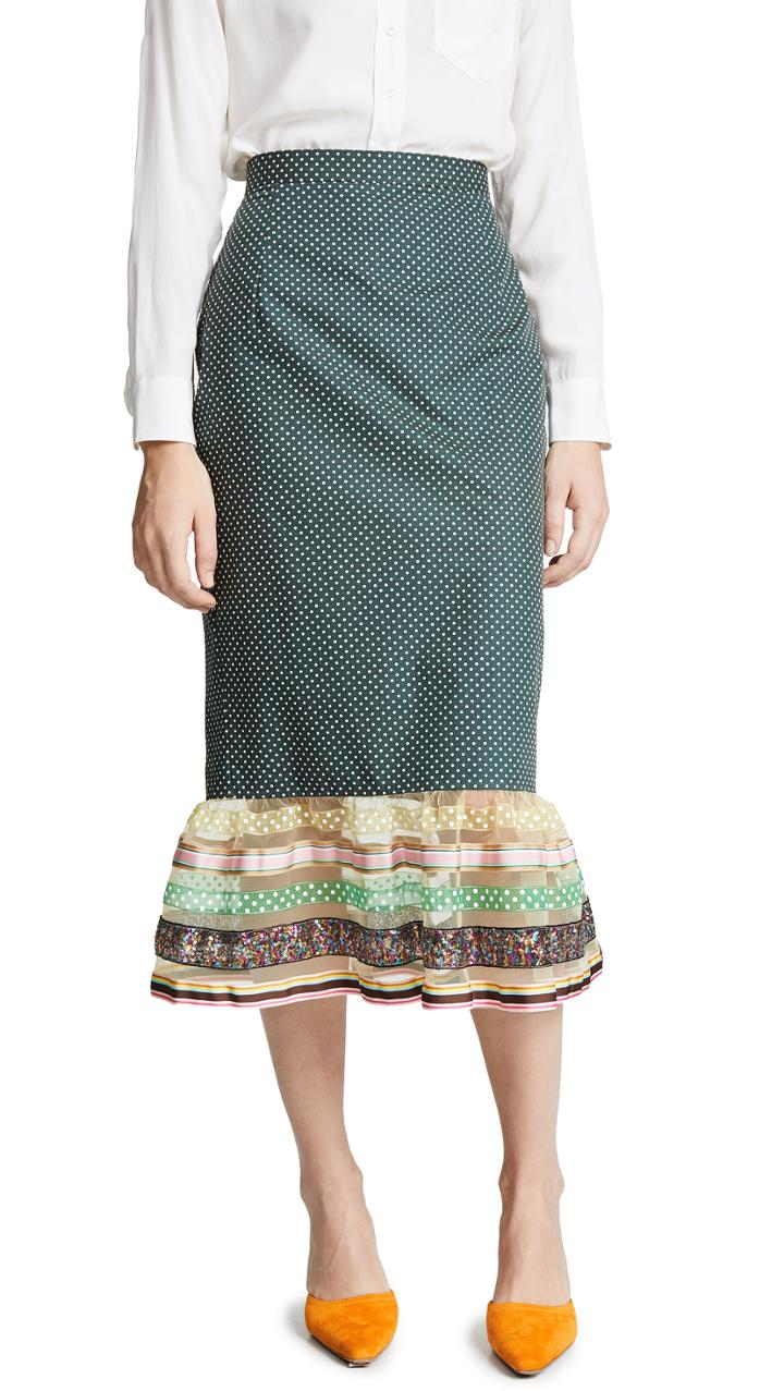 Tata Naka Pencil Skirt With Frill