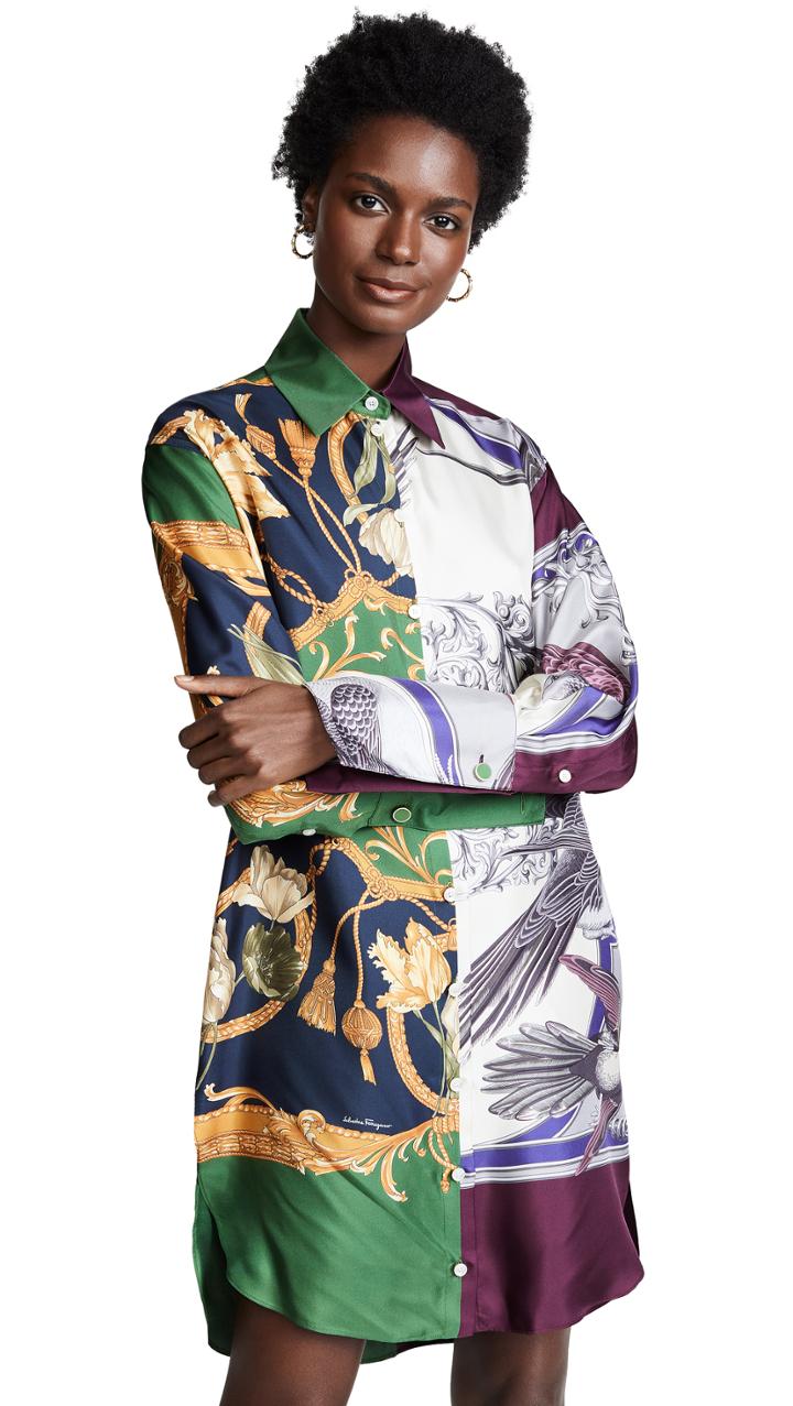 Salvatore Ferragamo Silk Collared Shirt
