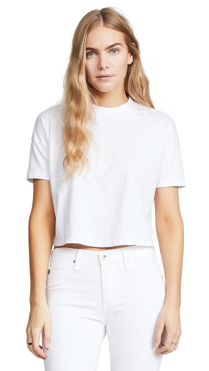 Ag Drew Dropped Shoulder Crop Tee