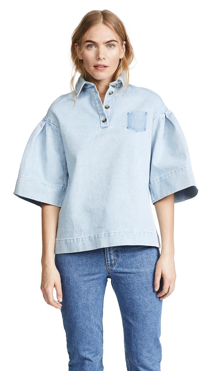Ksenia Schnaider Denim Blouse