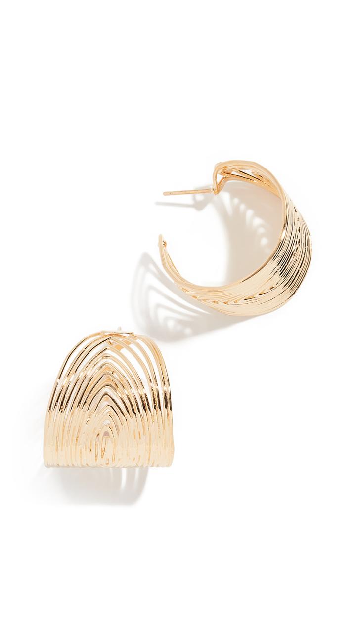 Gas Bijoux Creole Wave Hoop Earrings