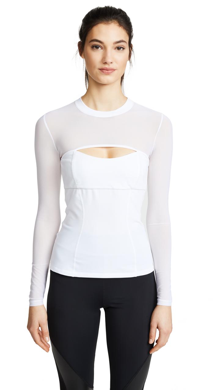 Cushnie Et Ochs Dominique Mesh Cutout Top