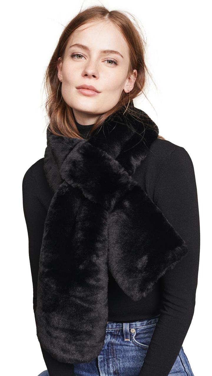 Hat Attack Faux Fur Pull Thru Scarf