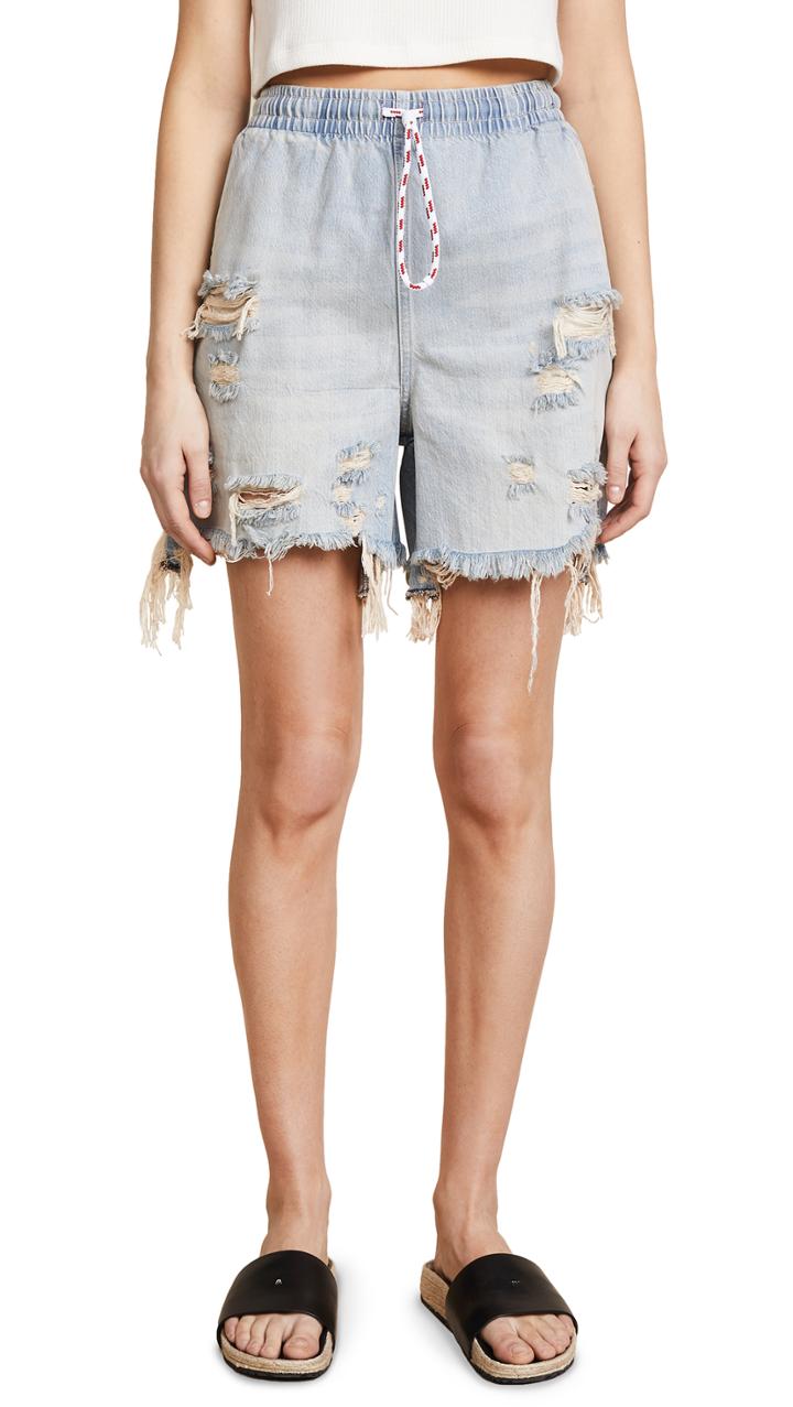 Denim X Alexander Wang Drawstring Boxer Shorts