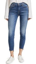 7 For All Mankind The High Waisted Ankle Skinny Jeans With Step Hem