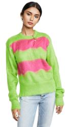 Versace Fuzzy Neon Mohair Sweater