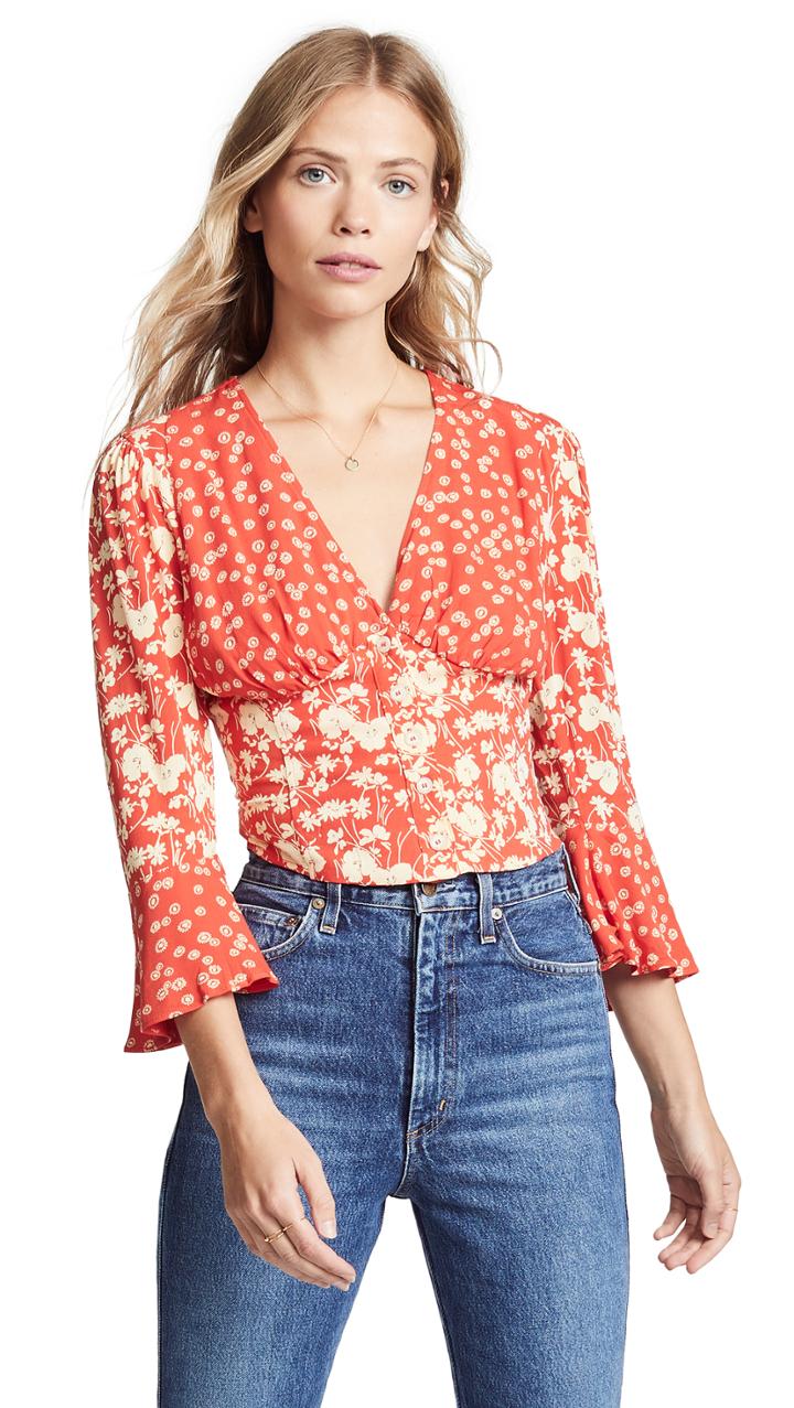 Free People Lady Bohemian Blouse