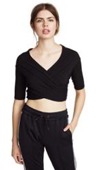 Alexanderwang T Stretch Jersey Double Layer Wrap Top