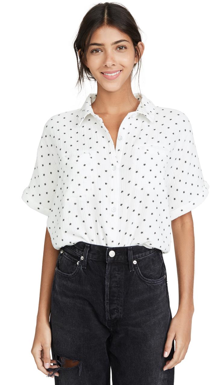 Splendid Backyard Star Print Button Down