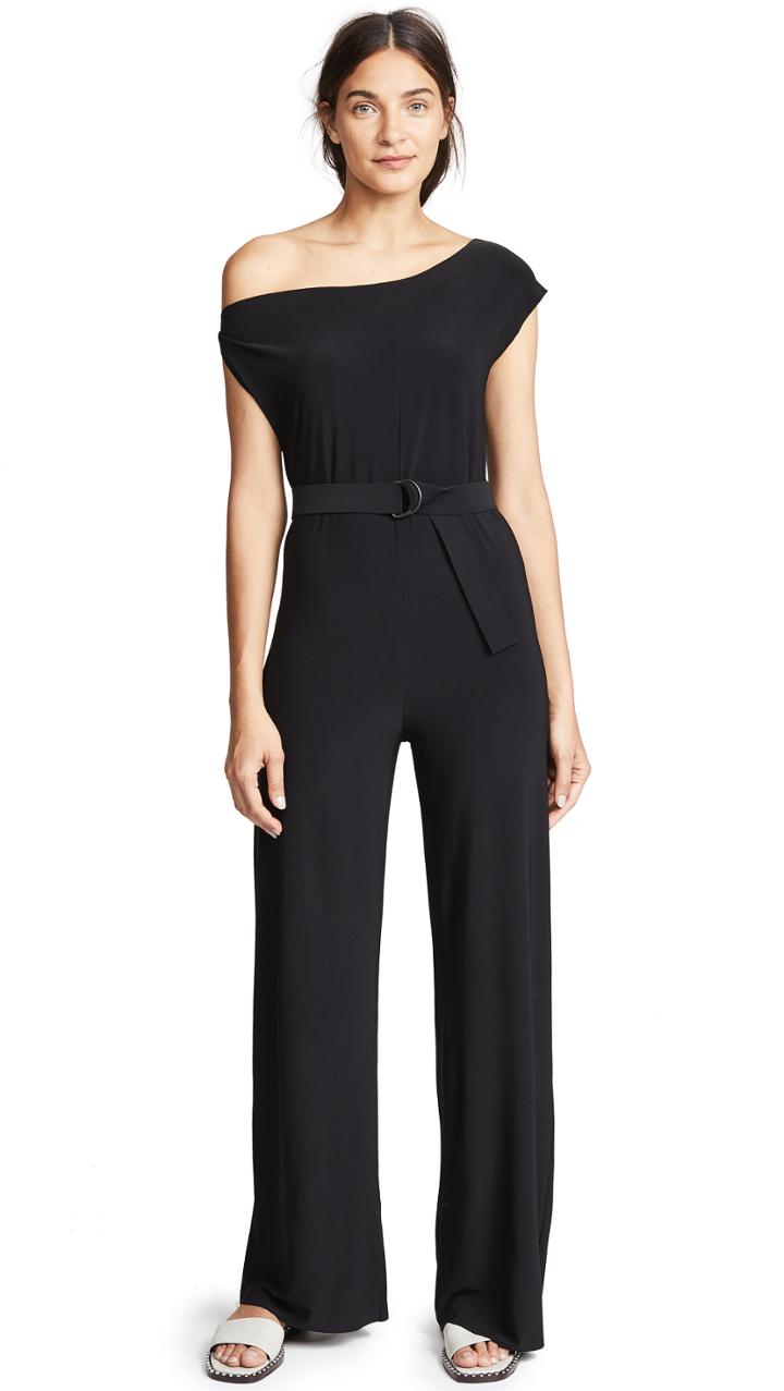 Norma Kamali Drop Shoulder Jumpsuit