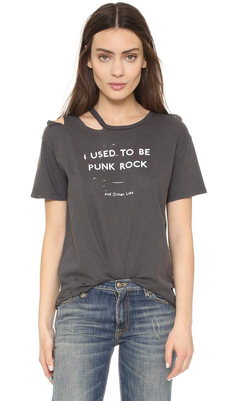 R13 Ripped Neck Punk Tee