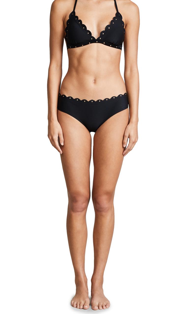 Kate Spade New York Morro Bay Scalloped Hipster Bikini Bottoms