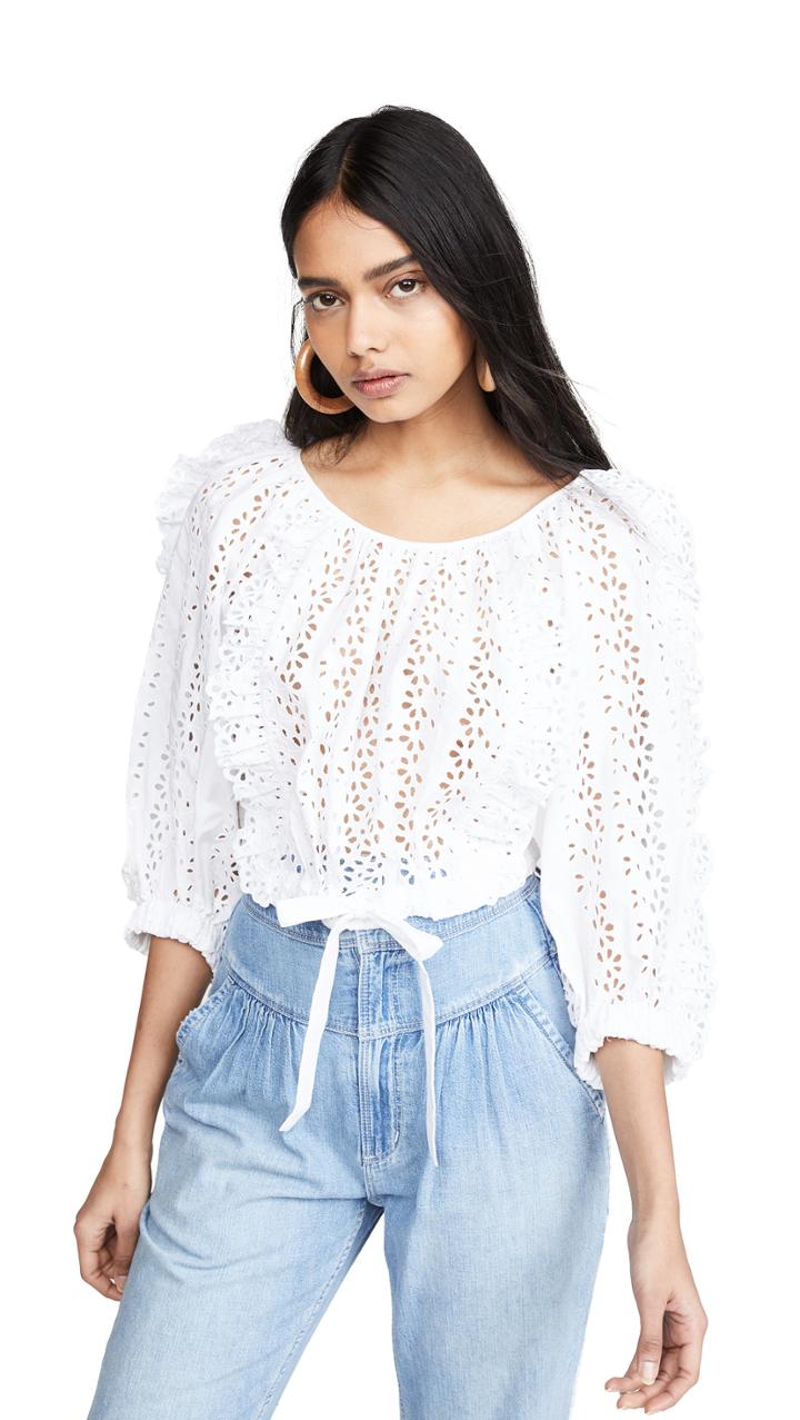 Rebecca Taylor Long Sleeve Karina Top