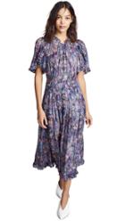 Rebecca Taylor Short Sleeve Floral Dress