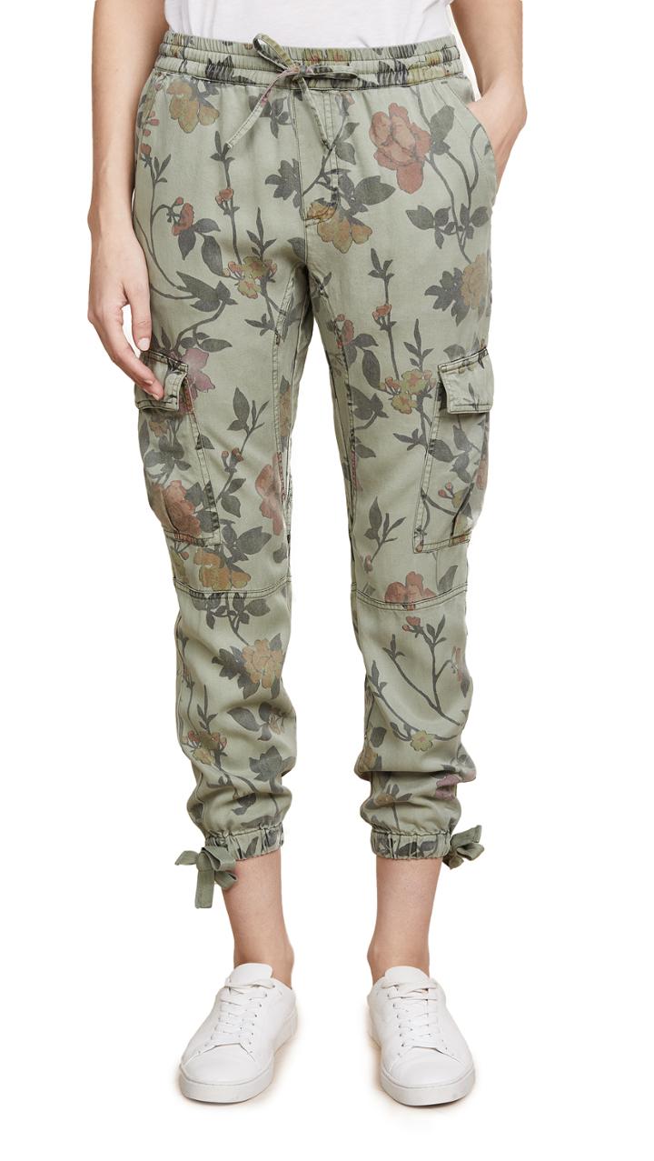 Pam Gela Floral Printed Cargo Pants