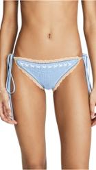 Shoshanna Lace Up Crochet Knit Bikini Bottoms