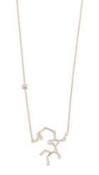 Lulu Frost 14k Gold Pisces Necklace With White Diamonds