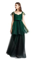 Marchesa Notte Ombre Tulle Tiered Gown