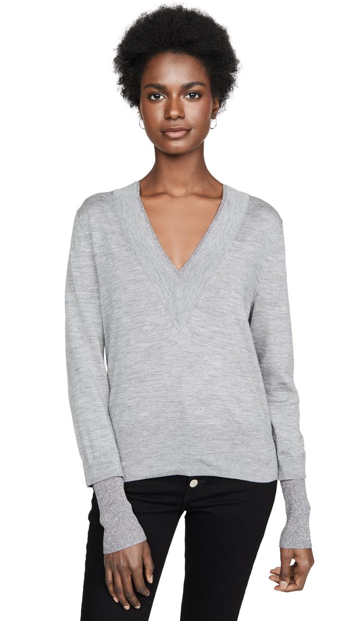 Veronica Beard Tatiana V Neck Pullover