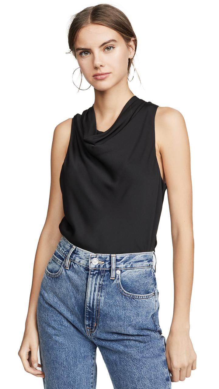 Frame Sleeveless Cowl Top
