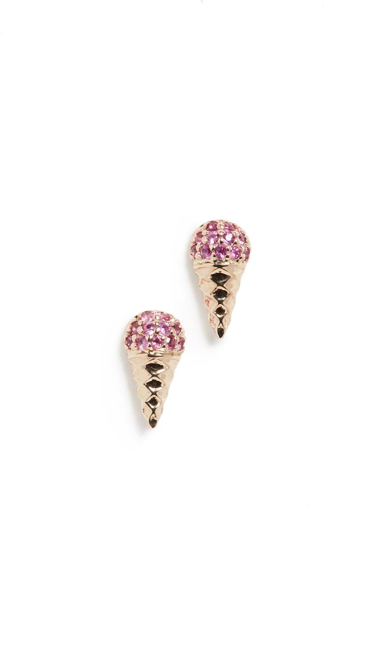 Sydney Evan 14k Gold Small Ice Scream Studs