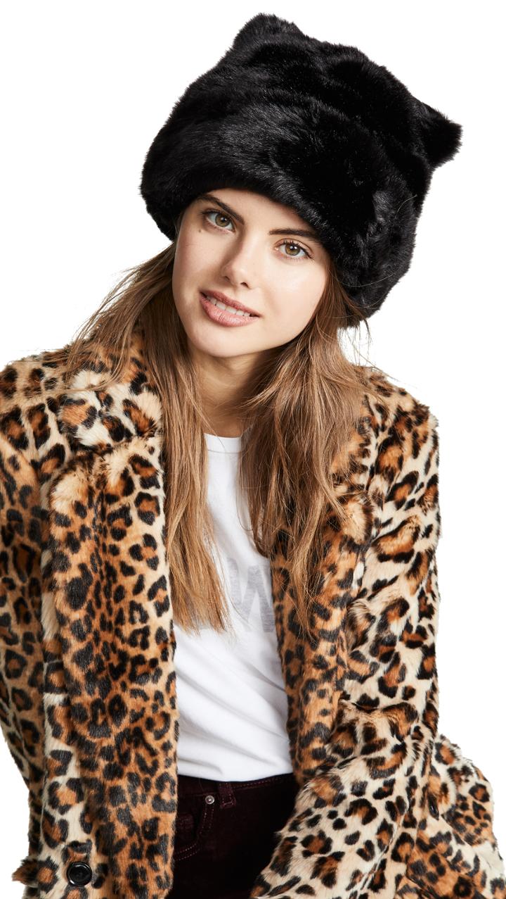 Kate Spade New York Faux Fur Hat With Ears