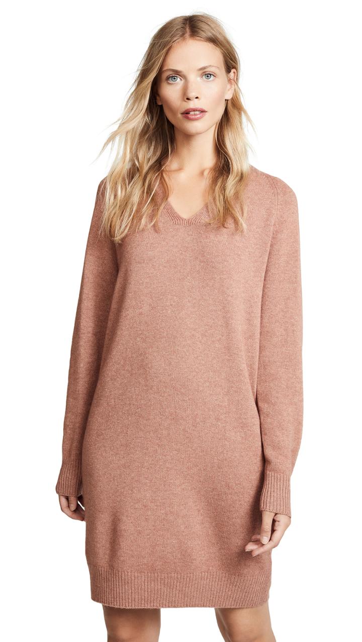 Vince Deep V Neck Raglan Dress
