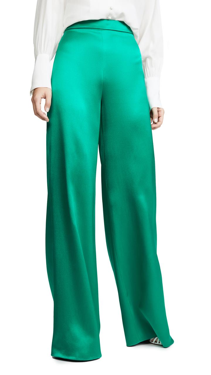 Cushnie Satin Wide Leg Pants