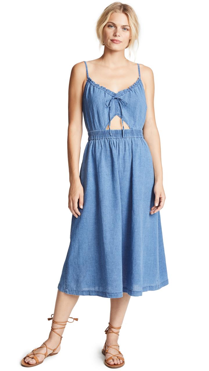 Madewell Indigo Cutout Cami Dress
