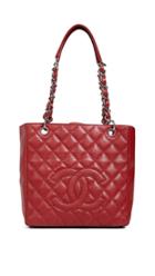What Goes Around Comes Around Chanel Red Caviar Petite Shopper Tote