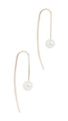 Zoe Chicco 14k Gold White Freshwater Cultured Pearl Wire Earrings
