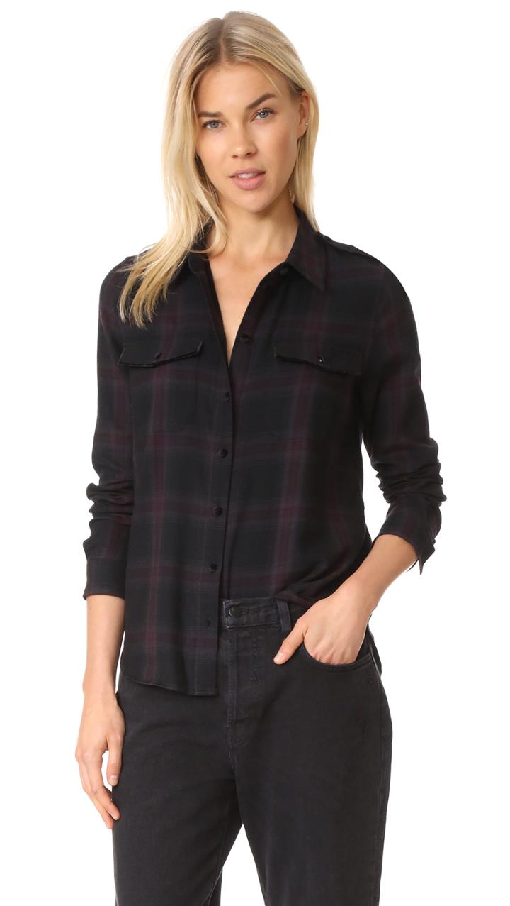 Paige Adilene Shirt Velvet Piping