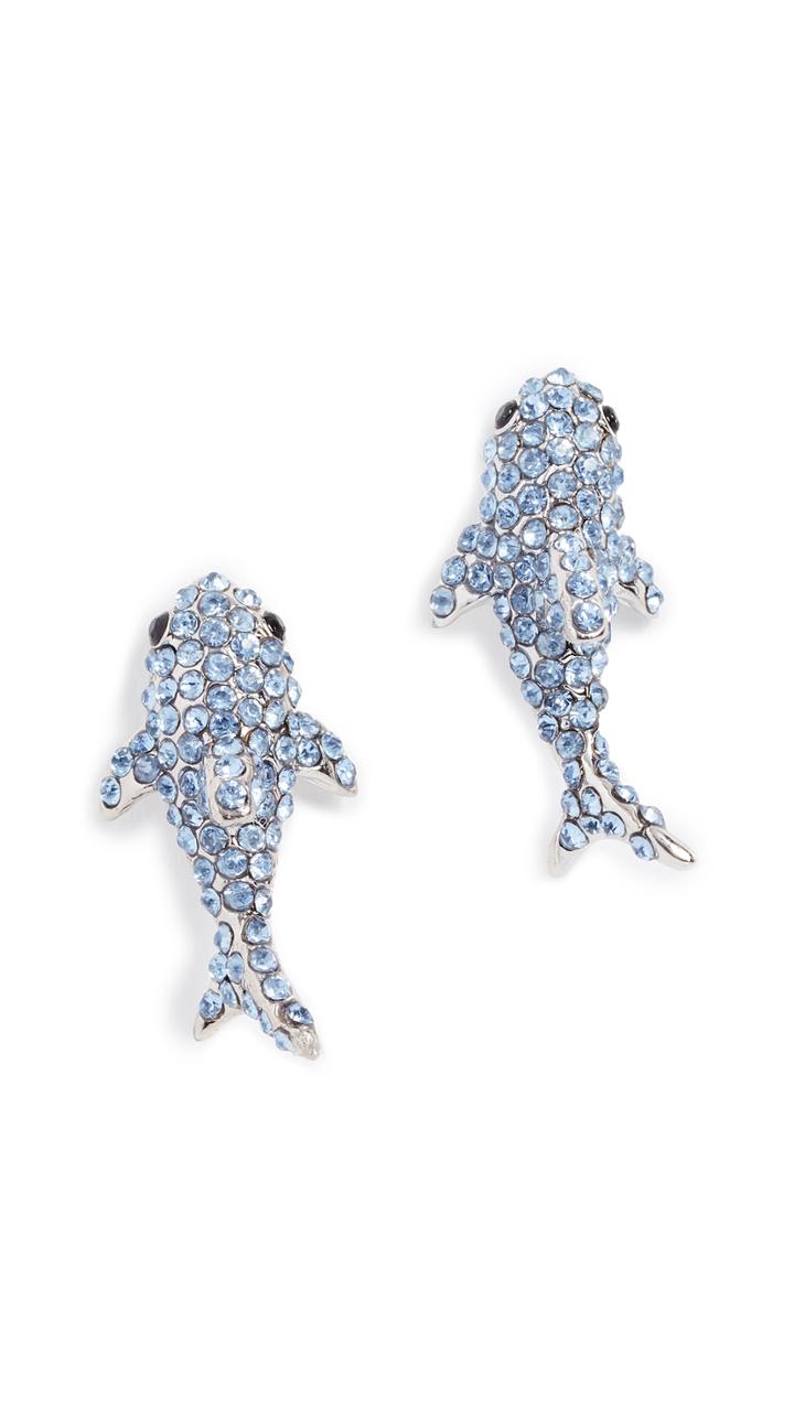 Kate Spade New York California Dreaming Pave Shark Studs Earrings