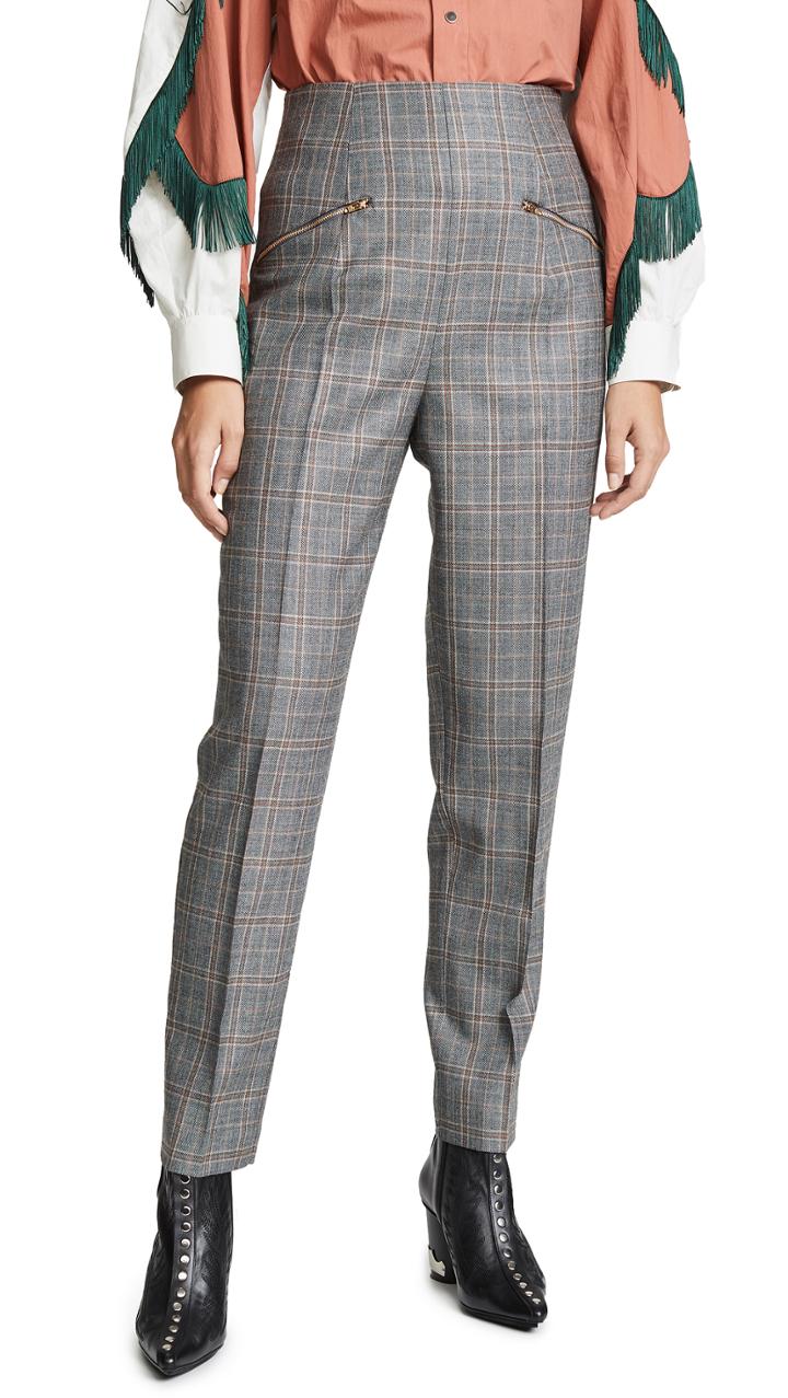 Toga Pulla Wool Check Tapered Pants