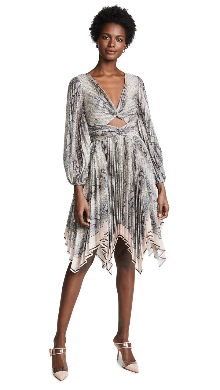 Zimmermann Corsage Pleat Mini Dress