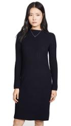 Vince Ribbed Long Sleeve Dress