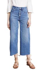 Madewell Wide Leg Crop Jeans Button Front Edition