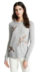 Autumn Cashmere Sequin Birds Cashmere Sweater