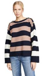 Madewell Dana Boatneck Stripe Mix Sweater