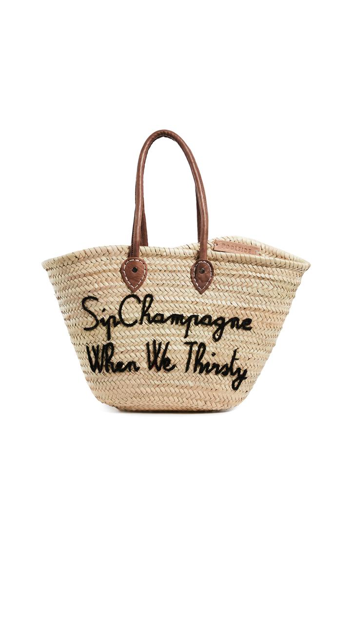 Poolside Bags La Pliage Sip Champagne When We Thirsty Tote