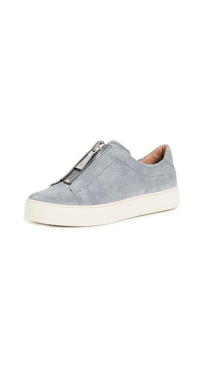 Frye Lena Zip Low Suede Sneakers